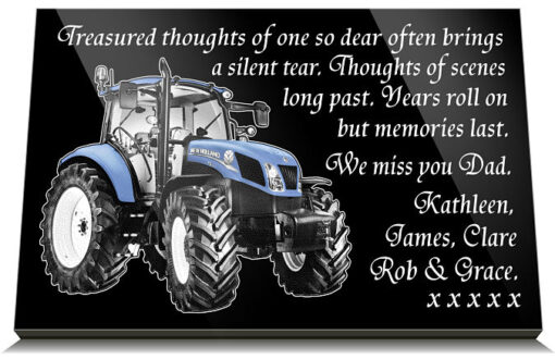 tractor grave ornaments for a father