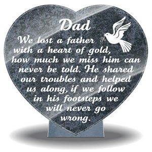 Father's day gifts for grave with dove and personalized verse