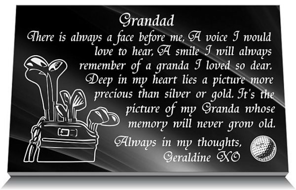golf course memorial plaques in granite