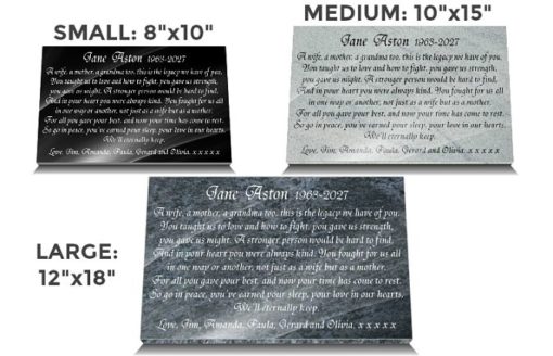 Grave plaque ideas for Mum with Mother funeral poems