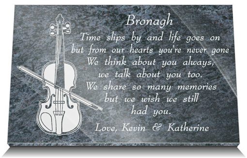 Violin Memorial Gifts with musician's remembrance poem