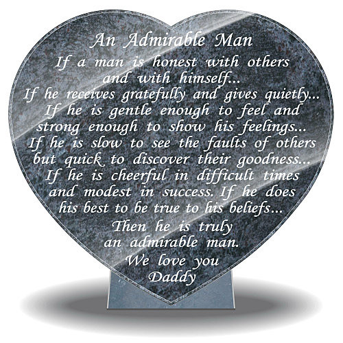 Grave Plaque with Father Memorial Poem