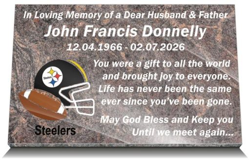 Football NFL Grave Memorials and Headstones for Cemetery Graves in the USA