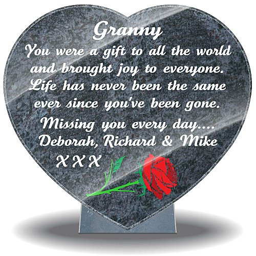 Granny Grave Plaques with Grandma funeral poems