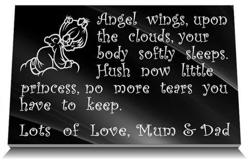 Baby grave plaques with angels best online reviews