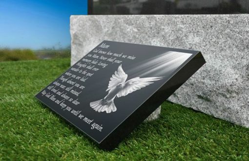 Dove Memorial Ornaments for Graves with the Holy Spirit Image and Funeral Poem