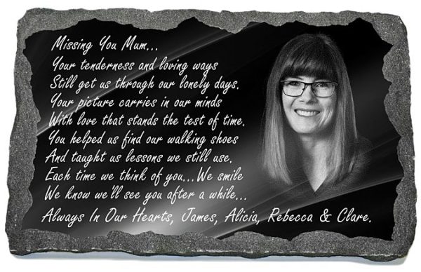 Personalized Photo plaque for headstone with lifetime guarantee