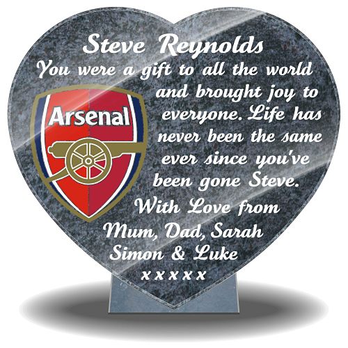 Gunners Memorial Gifts for Headstones with Arsenal Club Crest