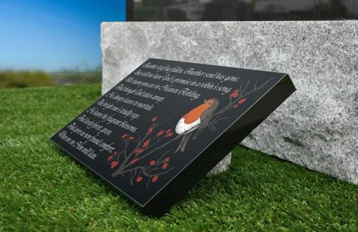 robin redbreast headstones and robin memorial plaques for gravestones