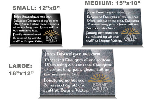 CoWorker Memorial Plaques made from Granite for Outdoors