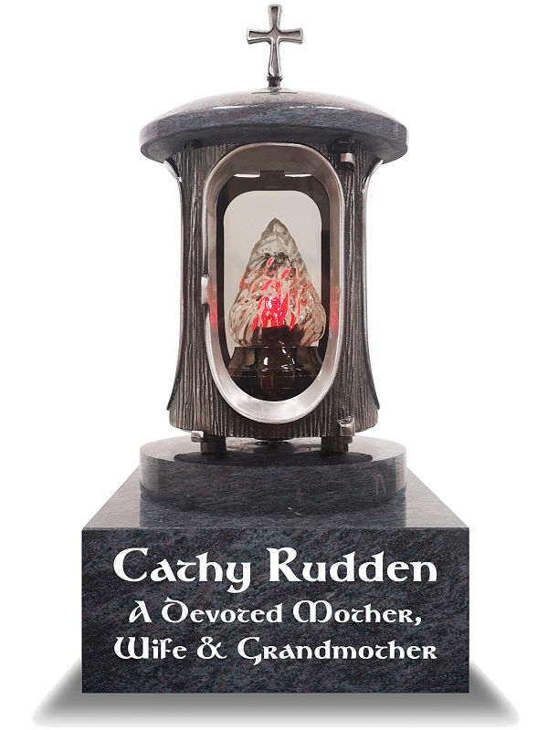 Battery powered grave lights for outdoor use
