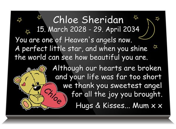 Little Girl Teddy Bear Memorial